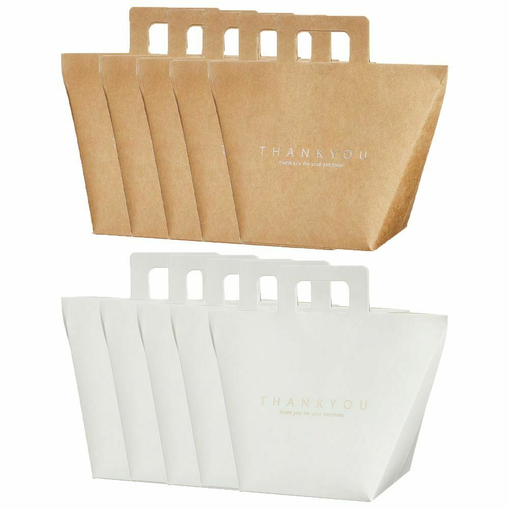 DIY Creative Decoration Bags Simple Kraft paper Gift Bag Candy Box Bronzing