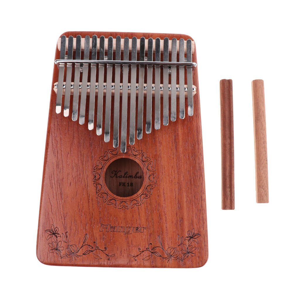 17 Pieces of Kalimba Steel Keys 2 Pieces of Beginners Wooden Bridge