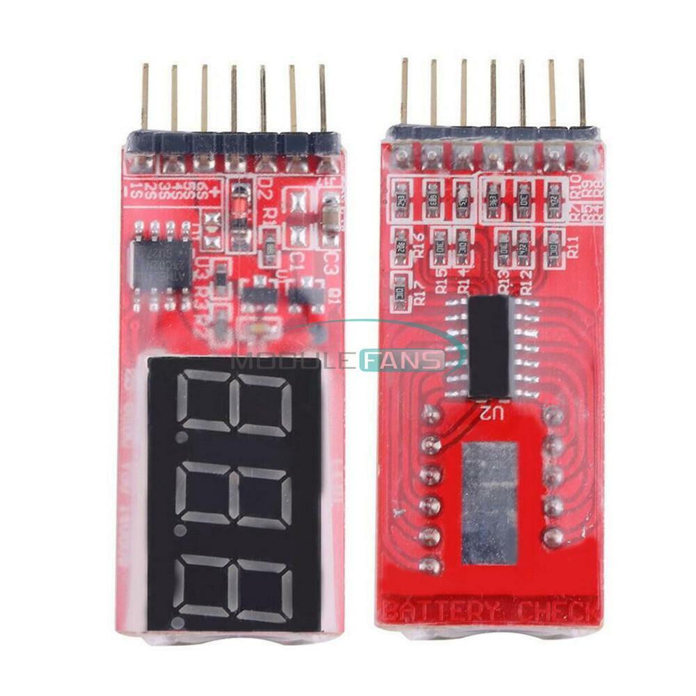 2-6s RC Li-Po Battery Voltage Volt Tester Indicator Checker Monitor 7.4V-22.2V