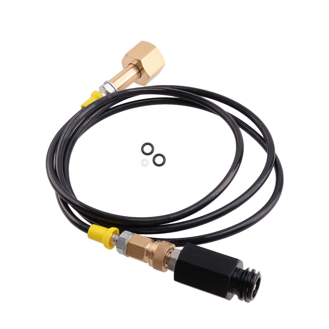 Soda Maker Connector Kit Co2 Cylinder Refill Adapter 66 Inch Hose and Gauge Good