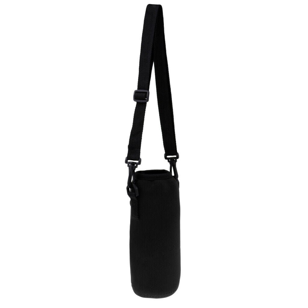 2X 1000ml Sports Water Bottle Holder Sleeve Bag Neoprene Carry Pouch Case Black