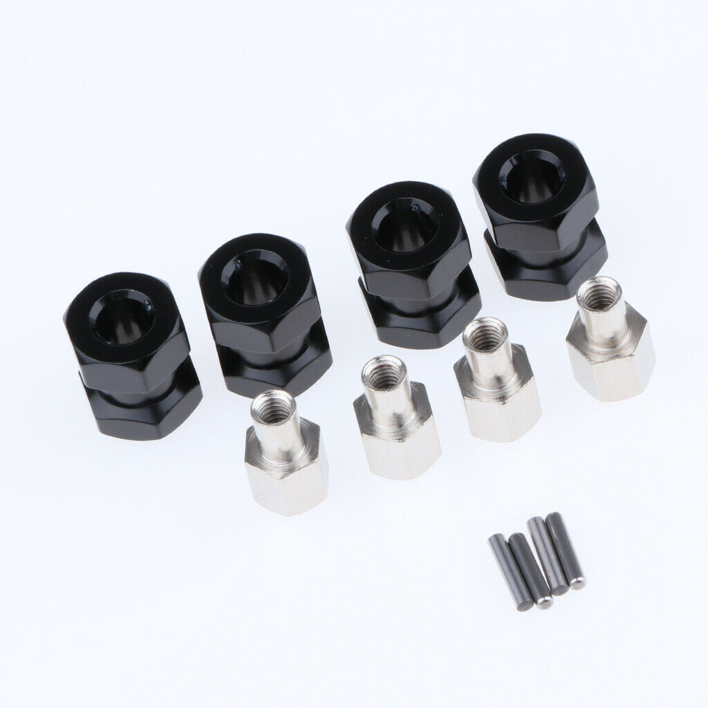 12mm Hex Hub 15-25mm Extension Adapter Combiner for RC Crawler Black