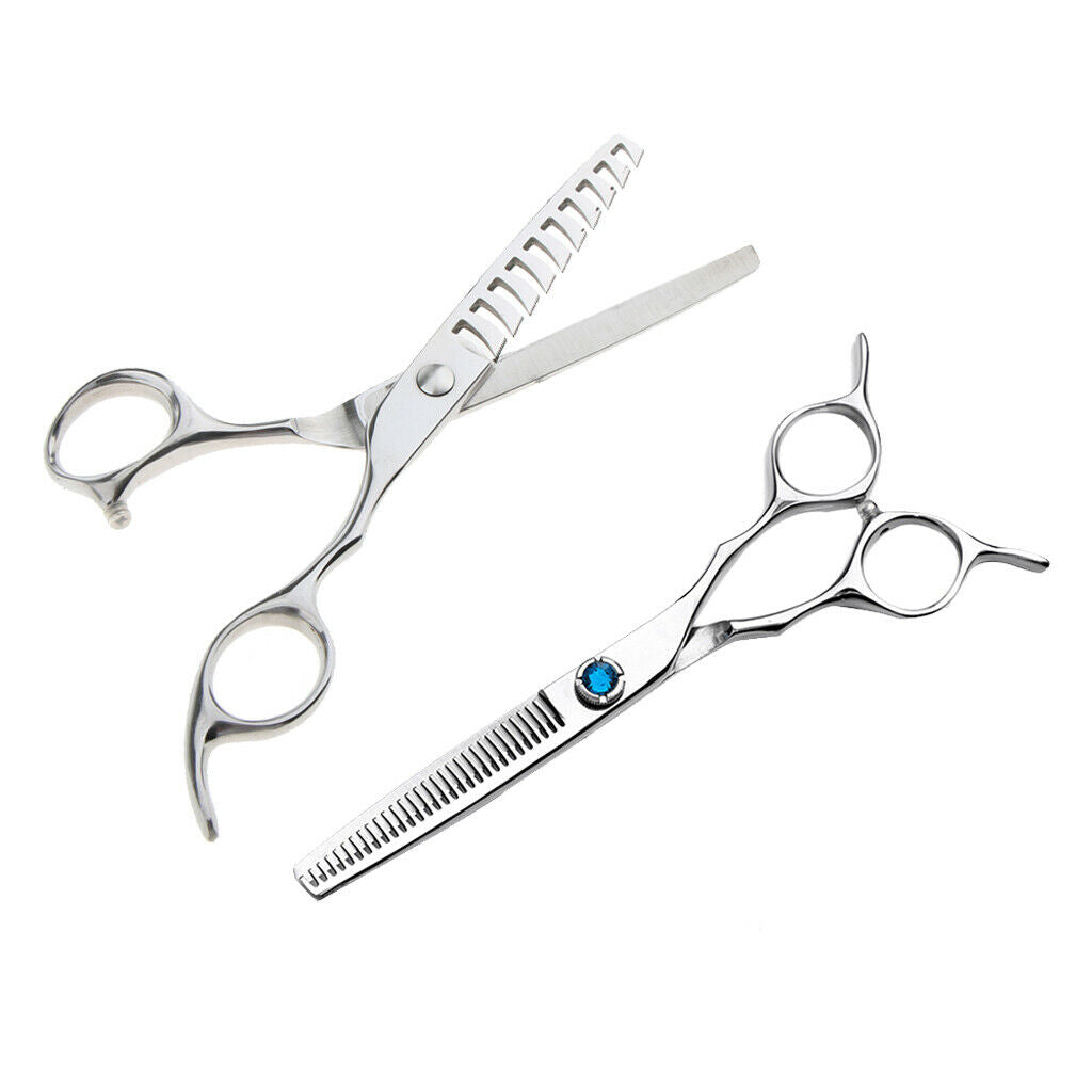 2x Professional Hair Cutting Scissors Hairdressing Thinning Shears Kit Set