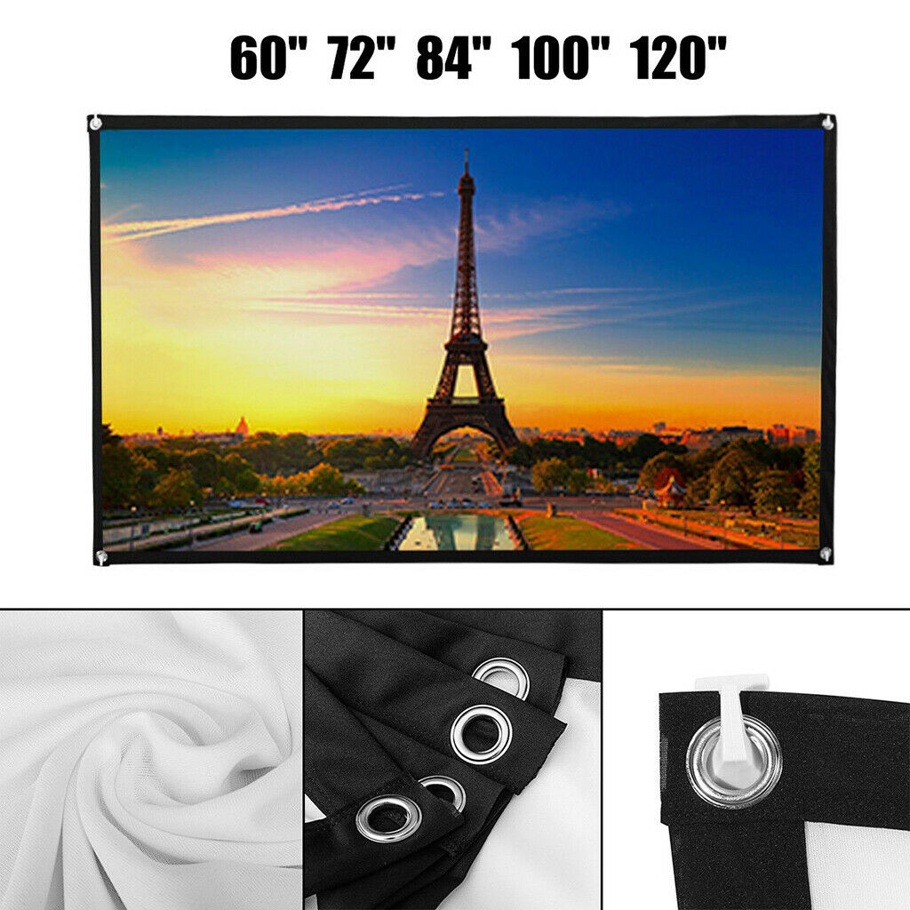 16/9 Polyester Projector Screen Film   Home Cinema Projection 84 inch