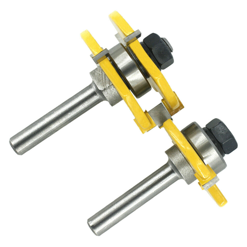 2 Pieces Router Bit Joint T Slot - 8mm Shank Milling Cutter for Cabinet Door