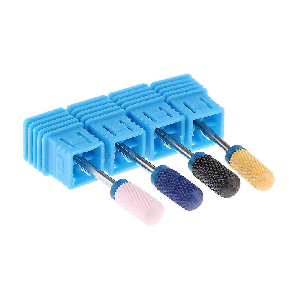 4 Units Nail Lathe Burs Professional Fine Ceramic Cleaning Brush