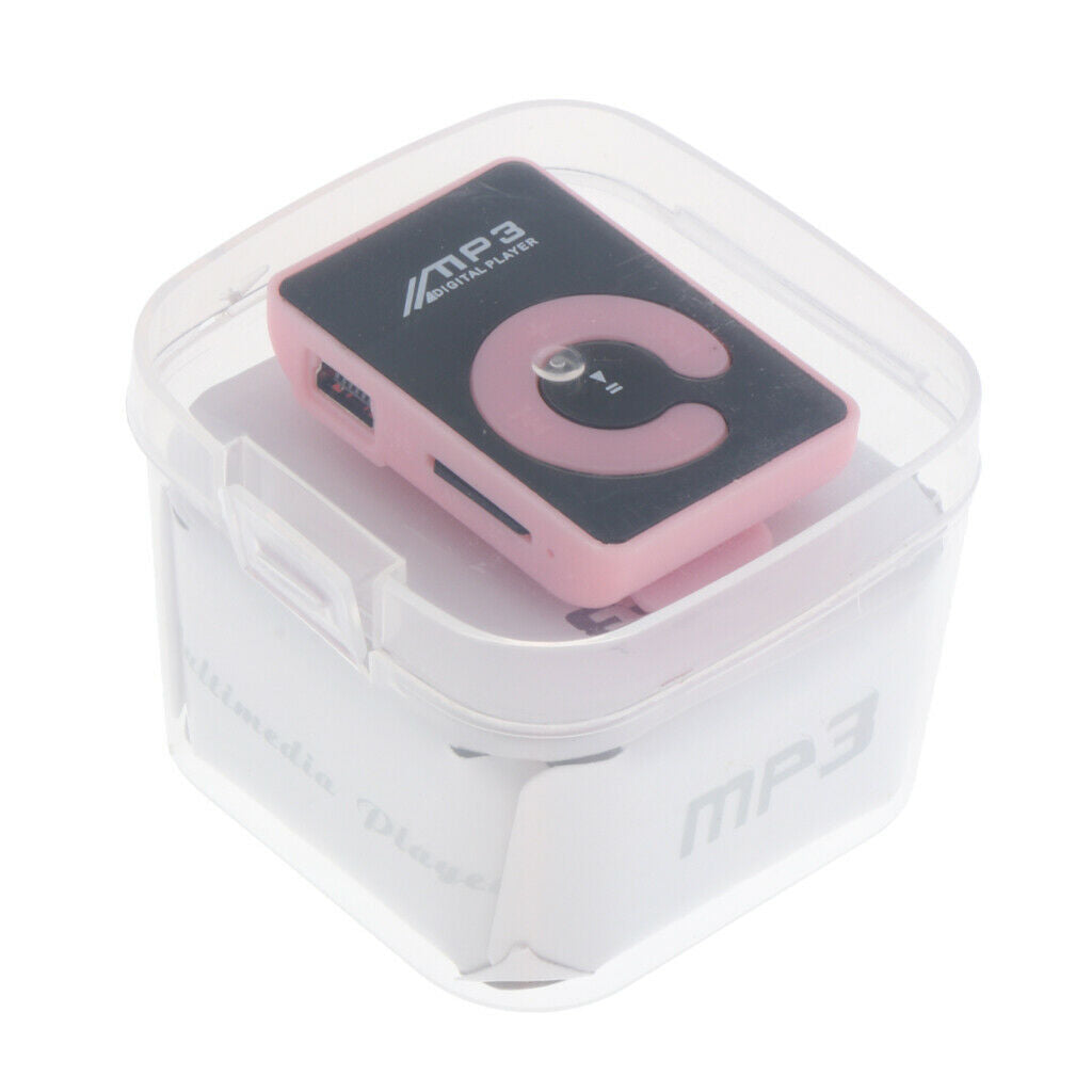 16G Portable USB HIFI MP3 Player Music Support Micro SD TF Card Sports Pink