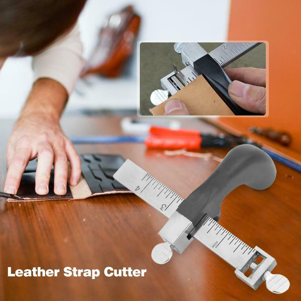 Professional Leather Strap Cutter Draw Gauge Leathercraft Strip Belt Tool