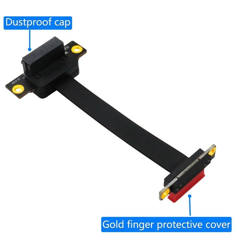 PCI Express 36Pin 1X Extension Cable with 12V/3.3V Power LED Dual Vertical 90 L3
