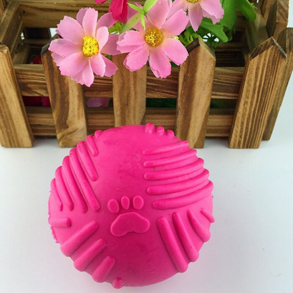Indestructible Solid Rubber Ball Pet cat Dog Training Chew Play Fetch Bit.l8