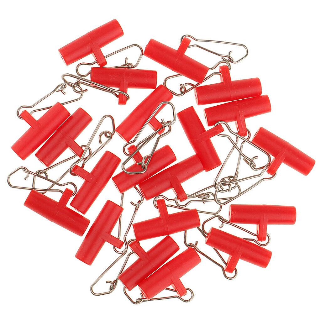 40Pcs Zip Slider High-strength Fishing Line Sinker Slider Slides with Hooked