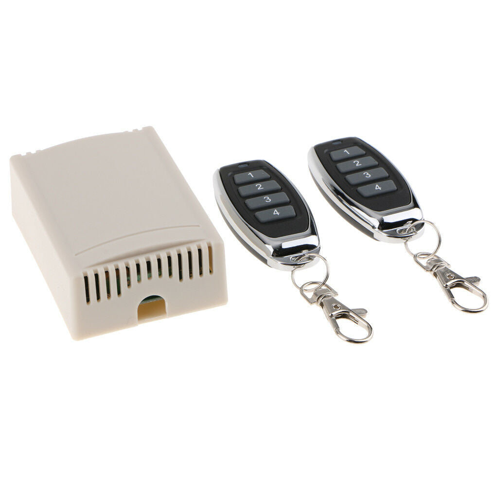12V Relay 4 Channel Wireless RF Remote Control Switch Transmitter 2 Receiver