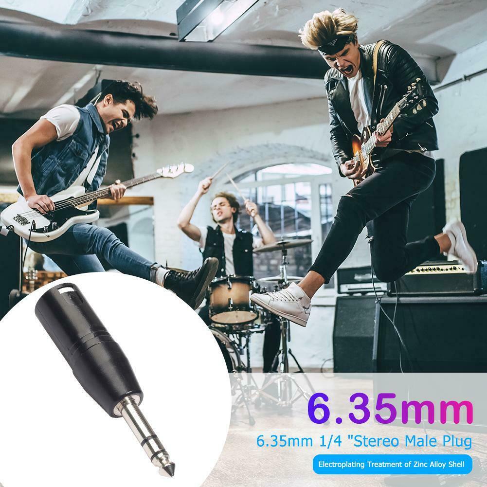 Male 3-Pin XLR to Male 1/4 inch 6.35mm Stereo Jack Connector Audio Adapter @