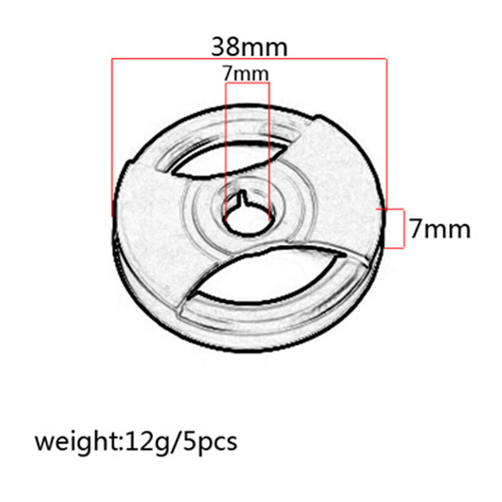 5 Pieces Phonograph Turntable Record Adapter for 45RPM Phonograph Accs Black
