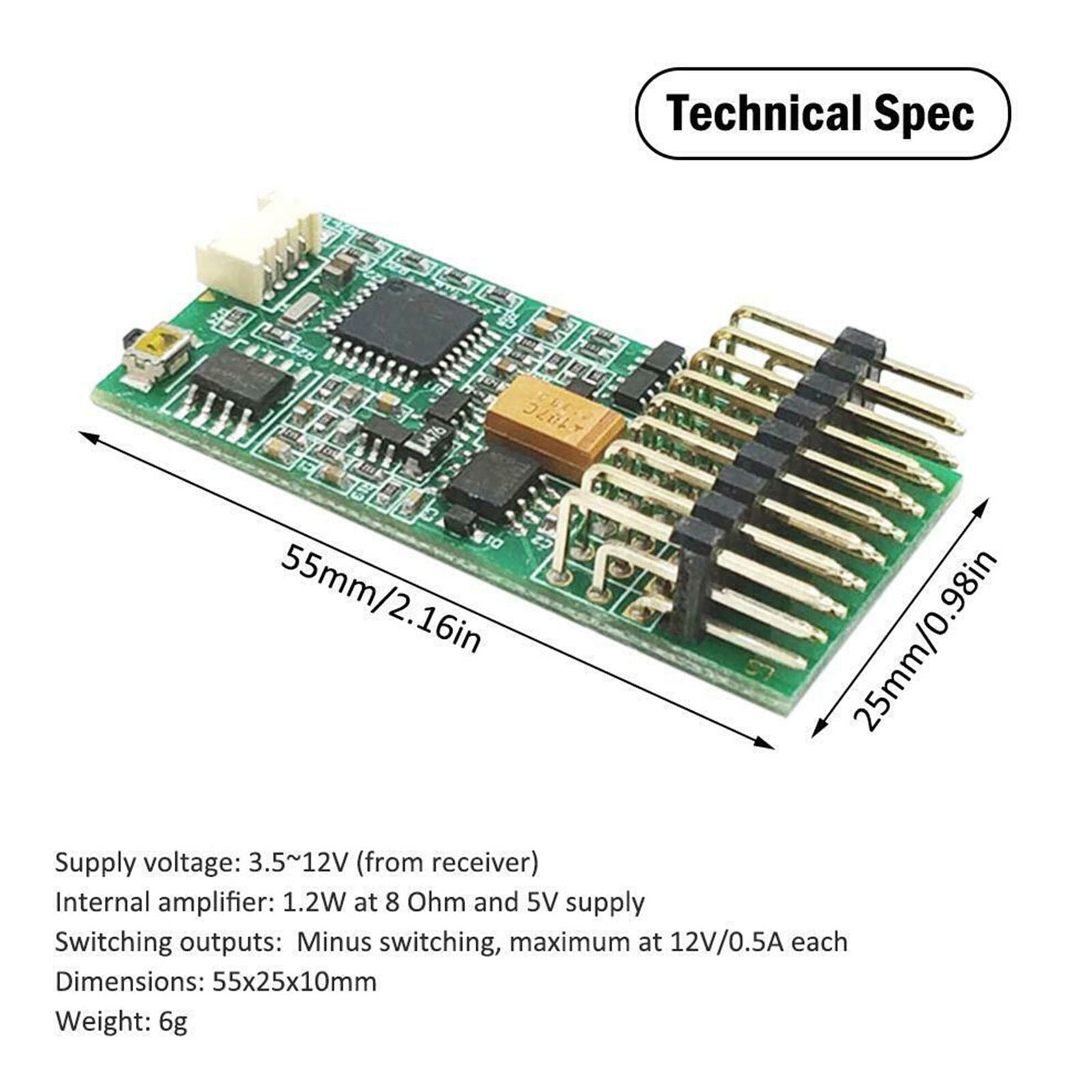DasMikro Soundmodule TBS Programmable Engine Sound Light Control Unit Upgrade