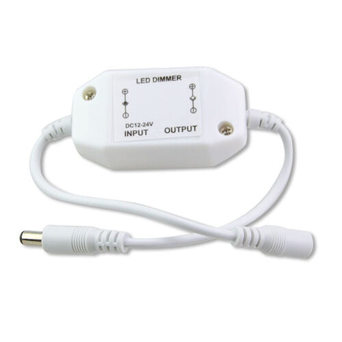 White 12V LED Single Color Dimmer Controller for 3528 5050 5630 LED Strip Light