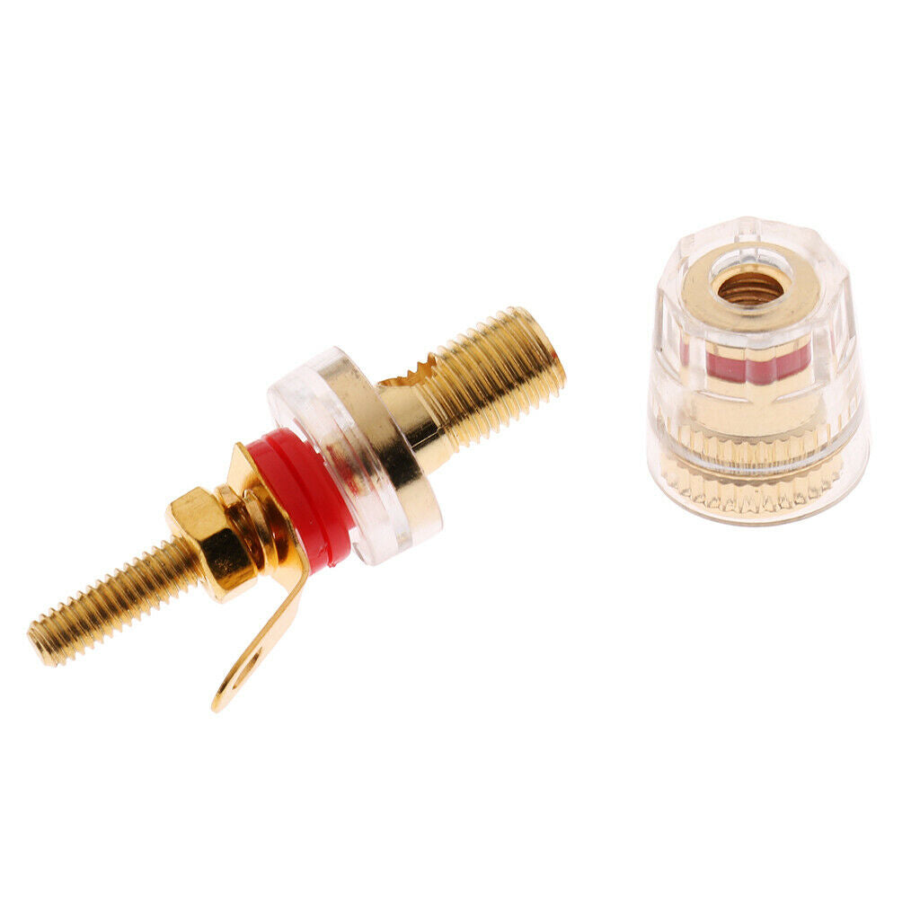 2pcs Mini Binding Post For Speaker Amp Terminal 4mm Banana Plugs