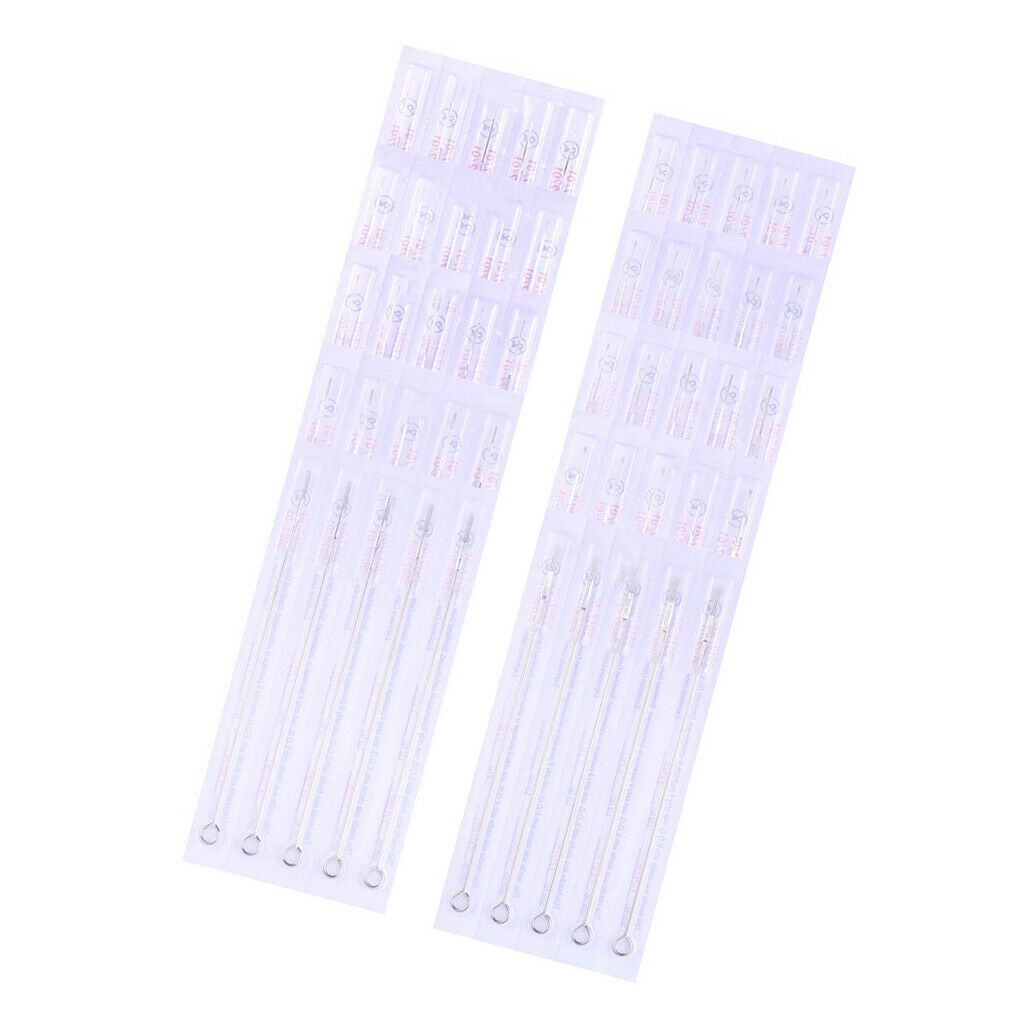 100pc Disposable Sterile Tattoo Needles Mix Size 3/5/7/9RL, 3/5/7/9RS, 5/7M1