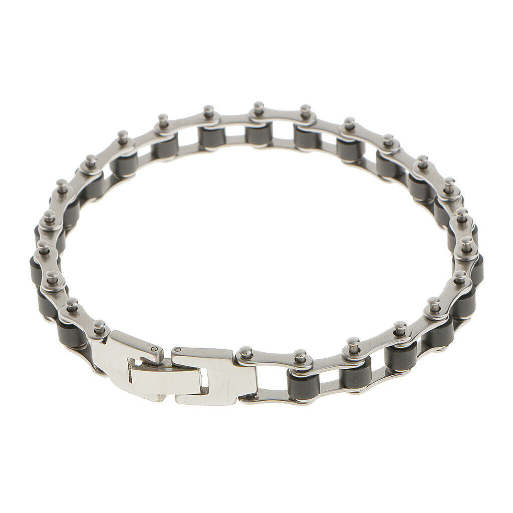 Bike  Chain Style Stainless Steel Mens Bracelet