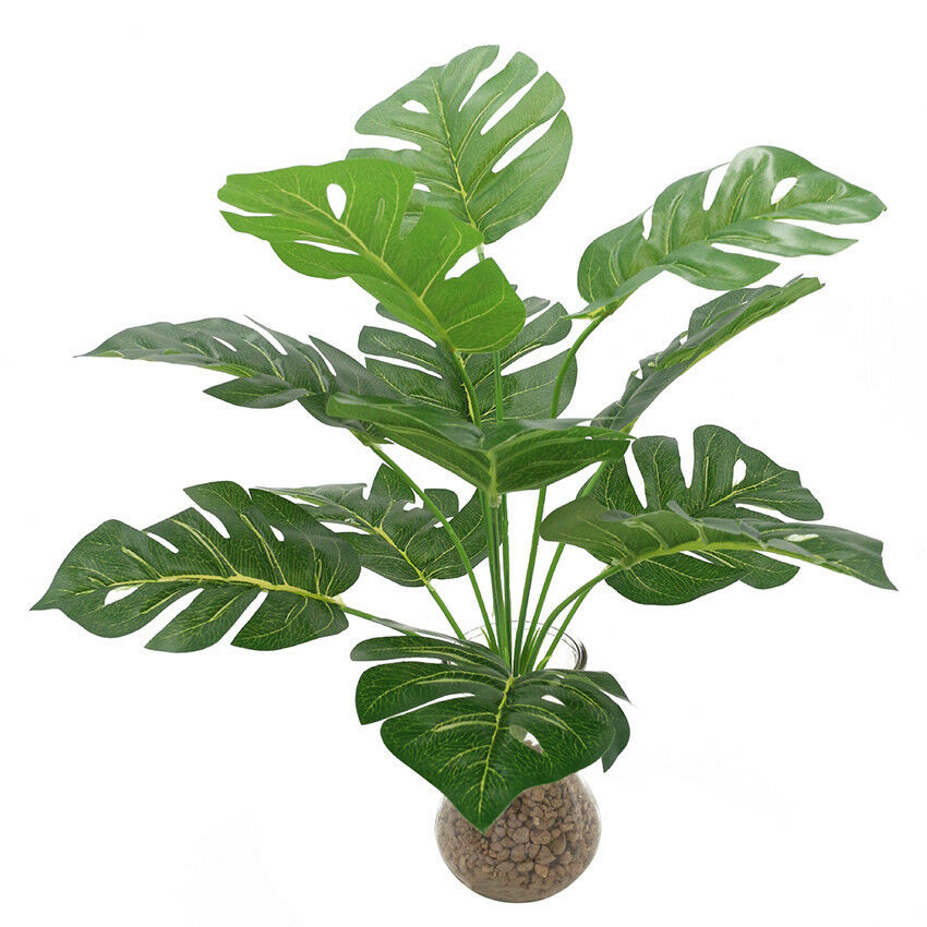 2021 Artificial Palm Leaves Faux Monstera Safari Hawaiian Plant Decorations
