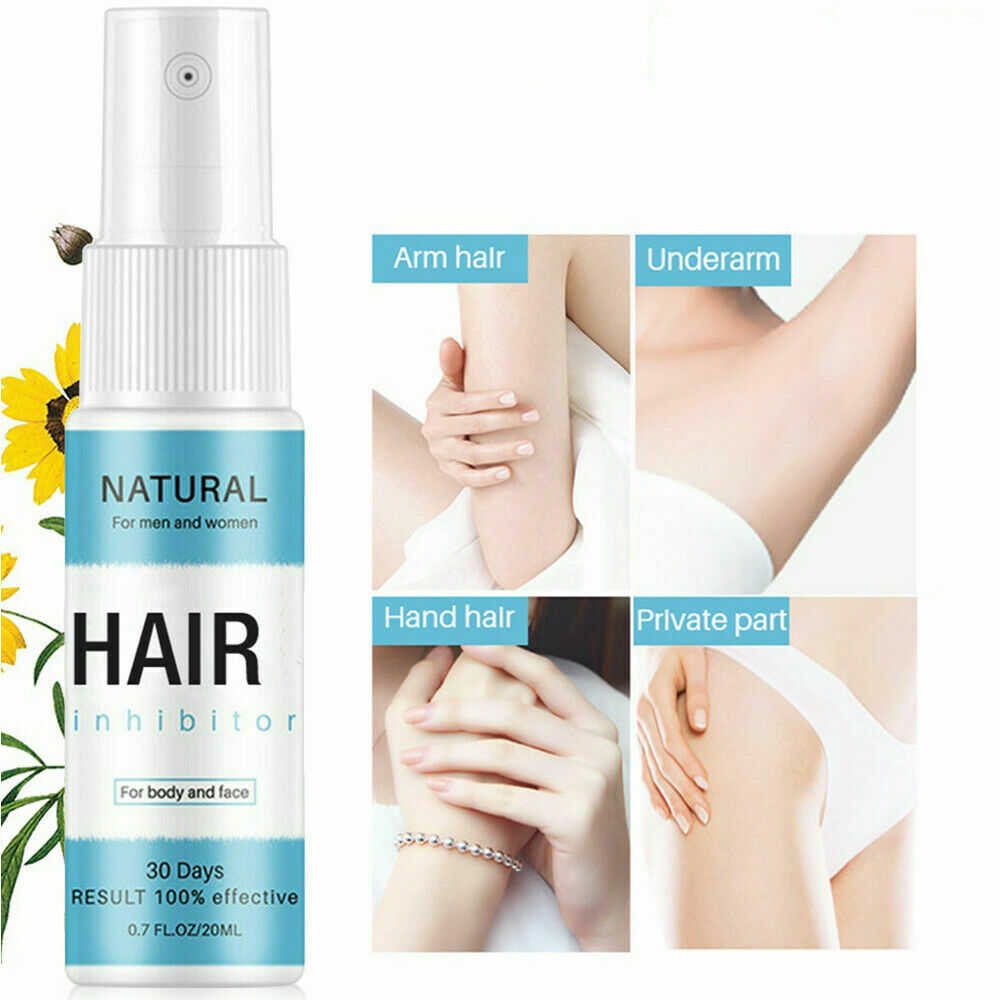 NEW-100% Natural Permanent Hair Removal Spray Stop Hair Growth Inhibitor Remover