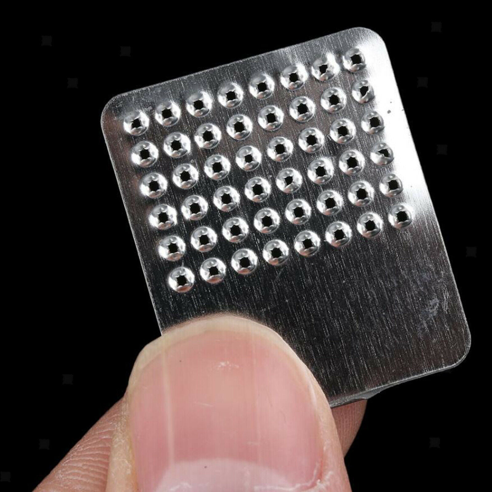 Portable 4.3x3.3cm Bike Tire Patch Glueless Square Patches Tyre Storage Case