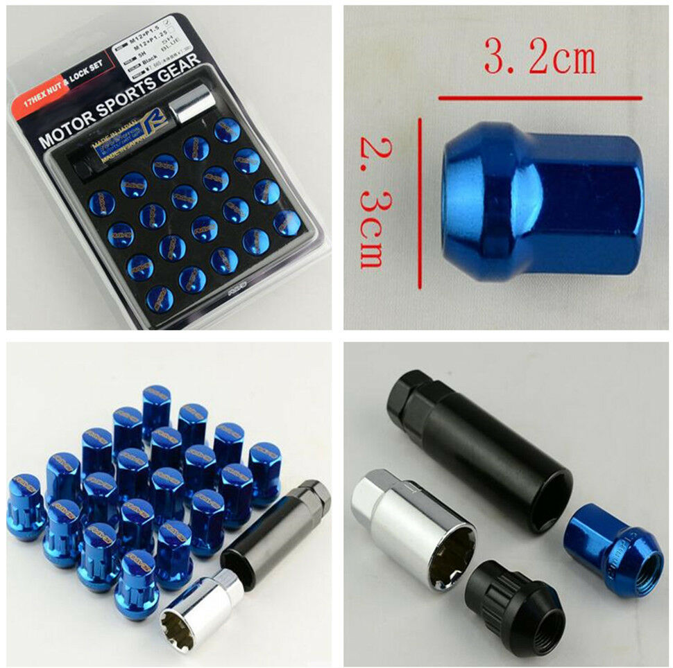 20Pcs Alloy Steel Racing Auto Car SUV Modified  M12 x P1.5 GM  Wheel Nuts Screws