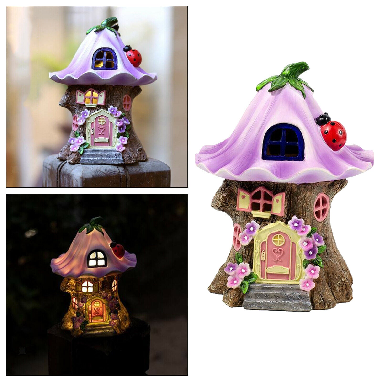Fairy House Solar Outdoor Garden Light Patio Lawn Walkway Decor Style B