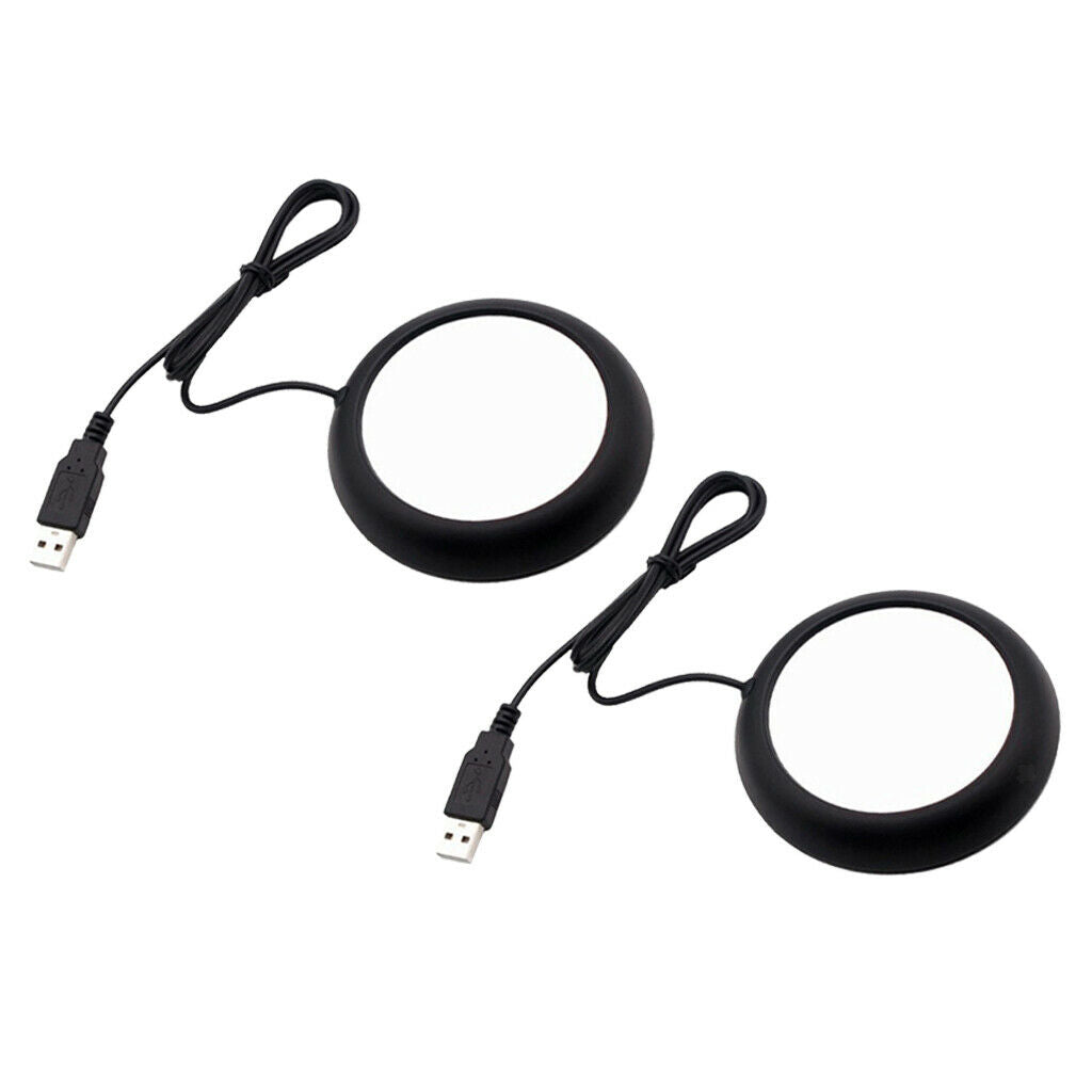 2 Packs USB Coffee Tea Mug Warmer Heating Pad Cup Mat Coaster 4inch Gift