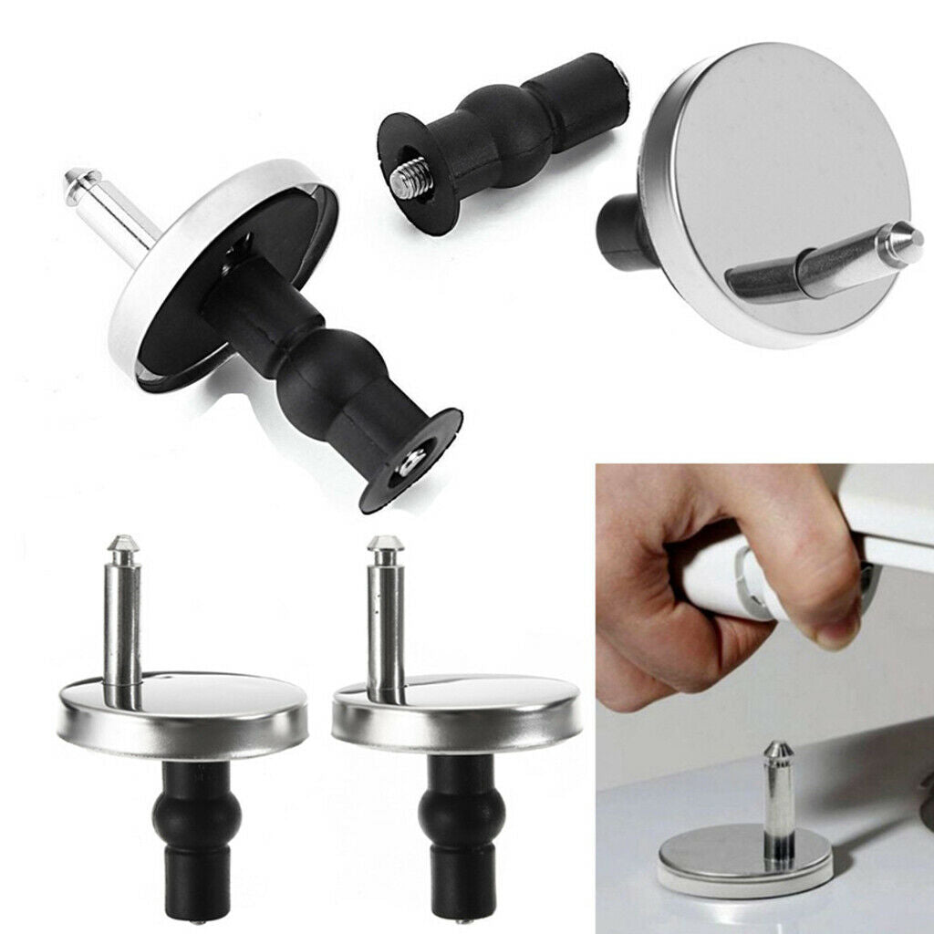 2Pcs Steel Toilet Seat Hinges Fittings Mounting Nuts Hinges DIY Repair Kits