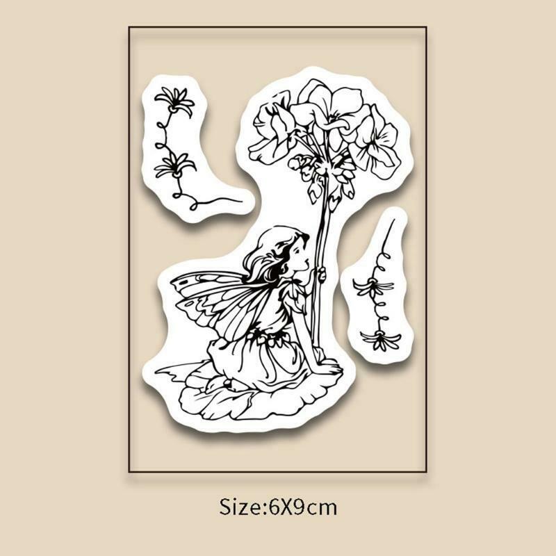 Flowers Fairy Silicone Clear Seal Stamp DIY Scrapbooking Embossing Photo Album