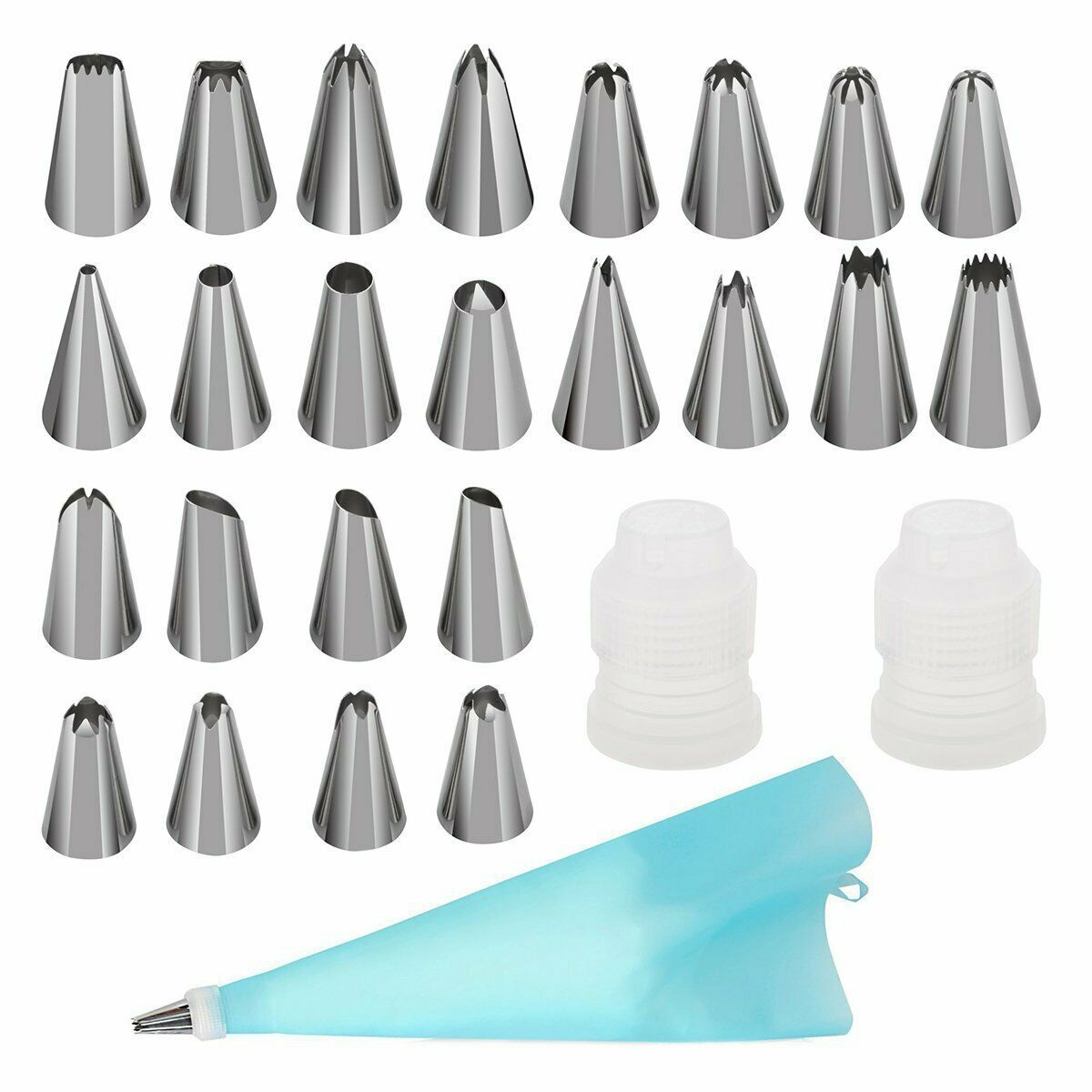 72Pcs Cake Decorating Set Kit Tips Pastry Bags Nozzles Bakery Supplies Tool
