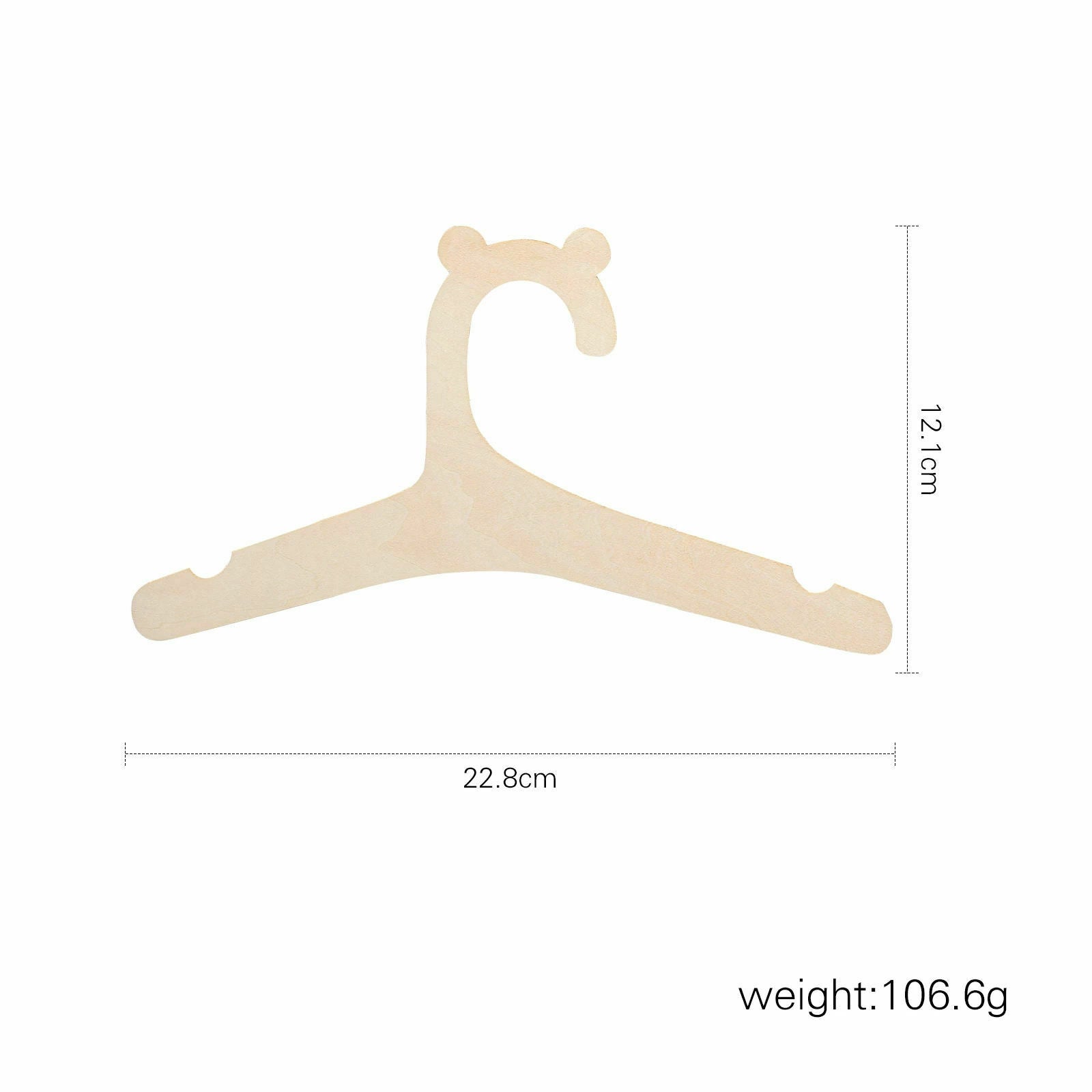 10Pcs/5Pcs Wood Baby Clothes Hangers Hanging Racks for Children 10 Pieces