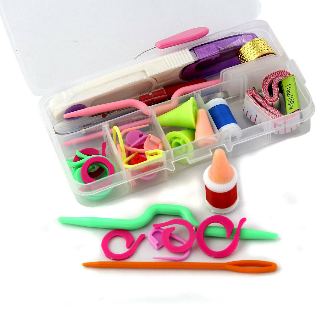 Crochet Hook Set Knitting Needles with Organizer Case Complete Accessories Kits