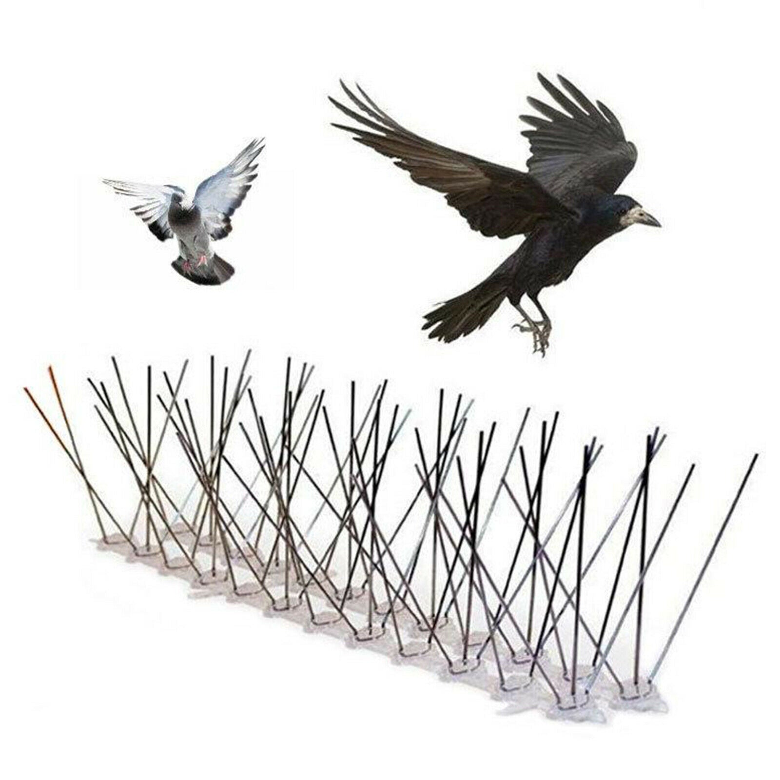 12pcs Fence Wall Spikes Small Birds Spikes Deterrent Wall Spikes Cover Roof