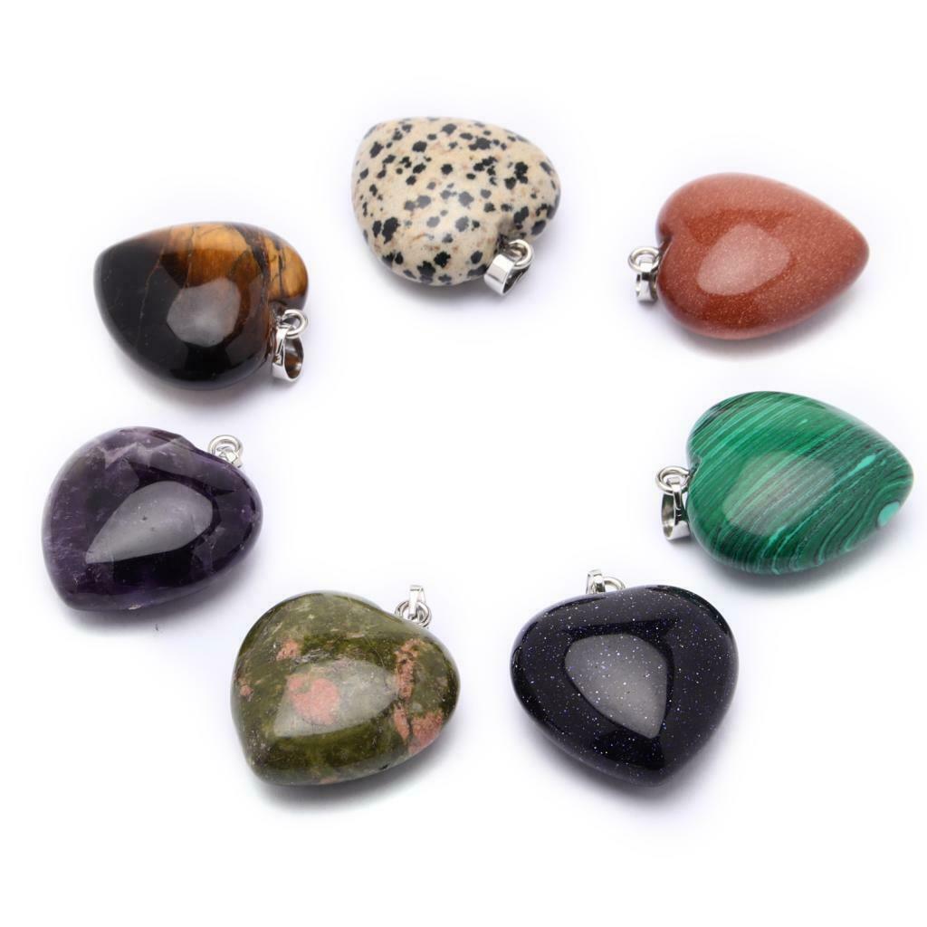 Natural Crystal Pendant Charm Heart Shape Pendant Fashion Jewelry Warm White