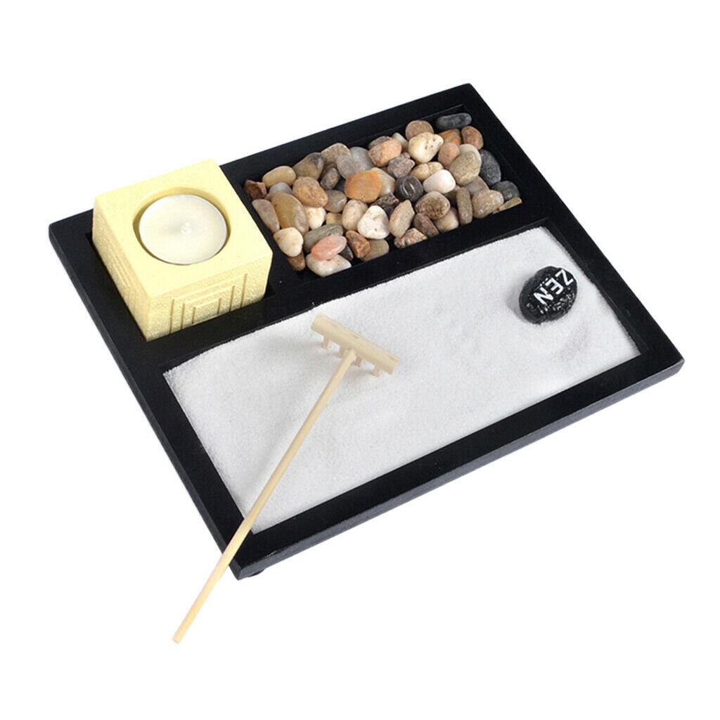 Mini Wooden  Garden Desktop Sandbox Sand Tray For Kids Adults Toys
