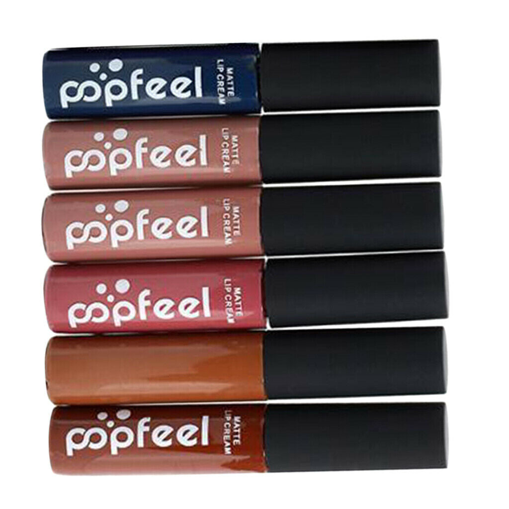 6 Colors Waterproof Liquid Lipstick Long Lasting Matte Shimmering Lip Gloss 02