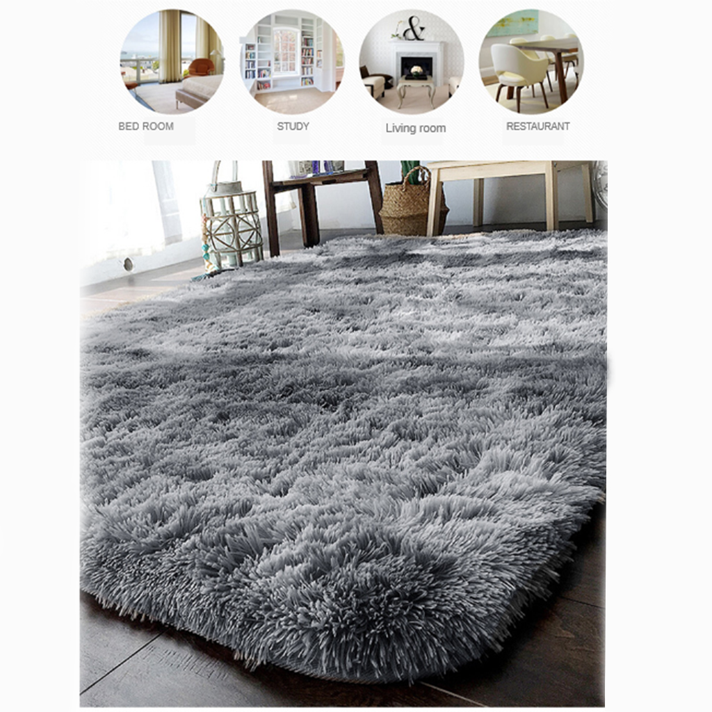Modern Shag Area Fluffy Rugs Anti-Skid Shaggy Area Rug Bedroom Carpet Floor Mat