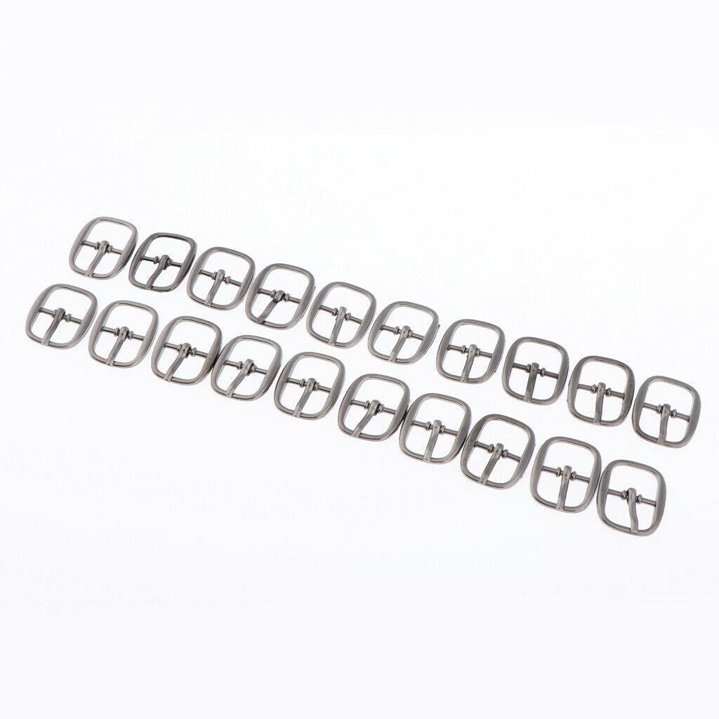 2X Single Prong Belt Buckle Center Bar Buckles Pin Purse DIY Accessories Black