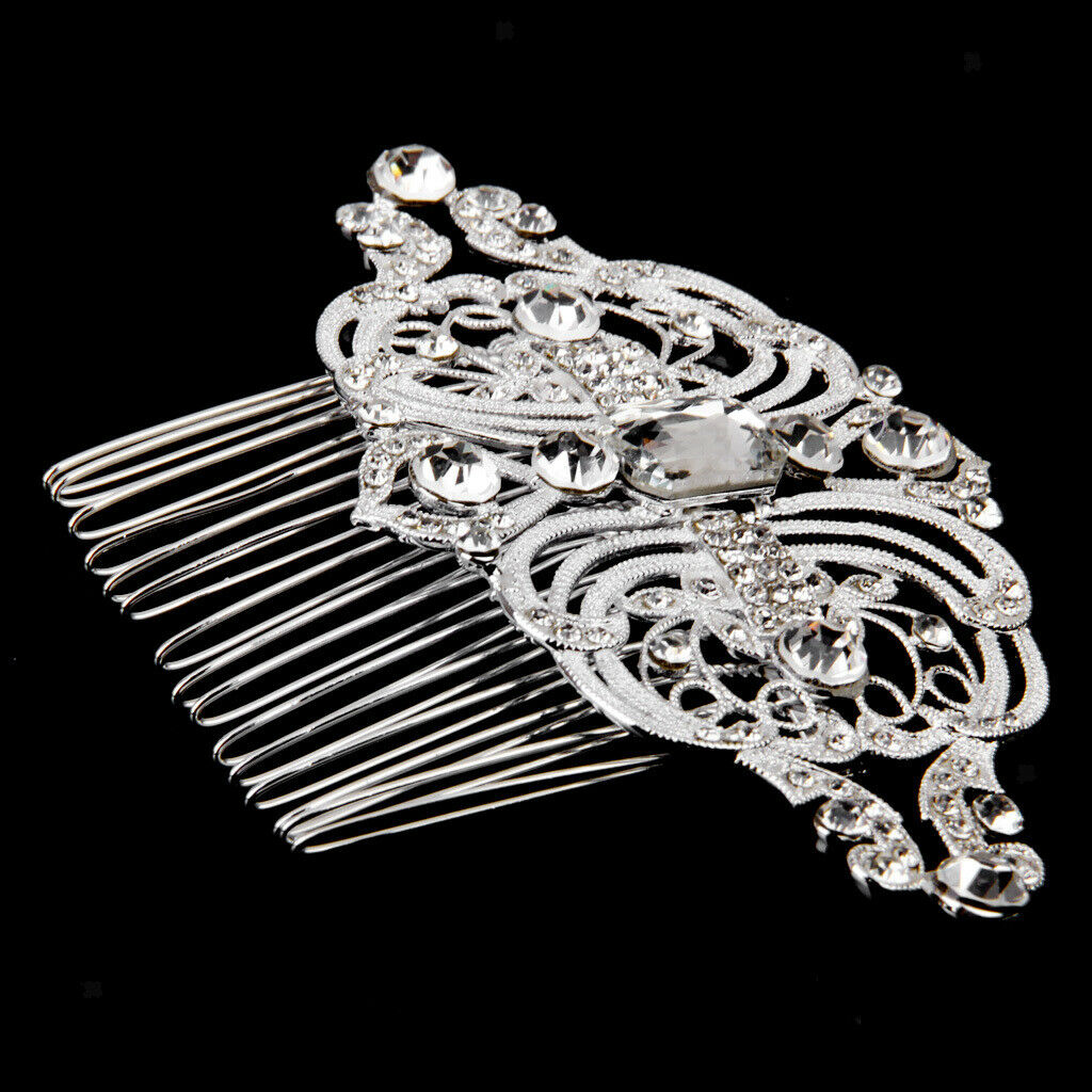 Copper Hair Comb Bridal Wedding Rhinestone Hair Accessories