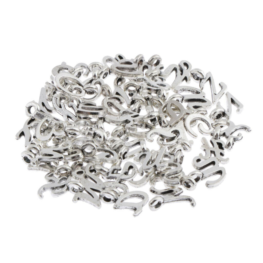 52 Pcs Initial Alphabet Letters Charms Beads Great for DIY
