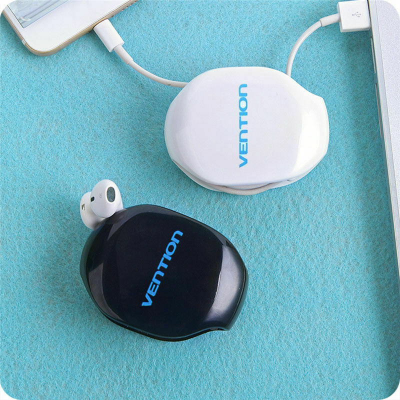 4x Vention Automatic Cable Winder Cord Organizer Holder for Headphones White