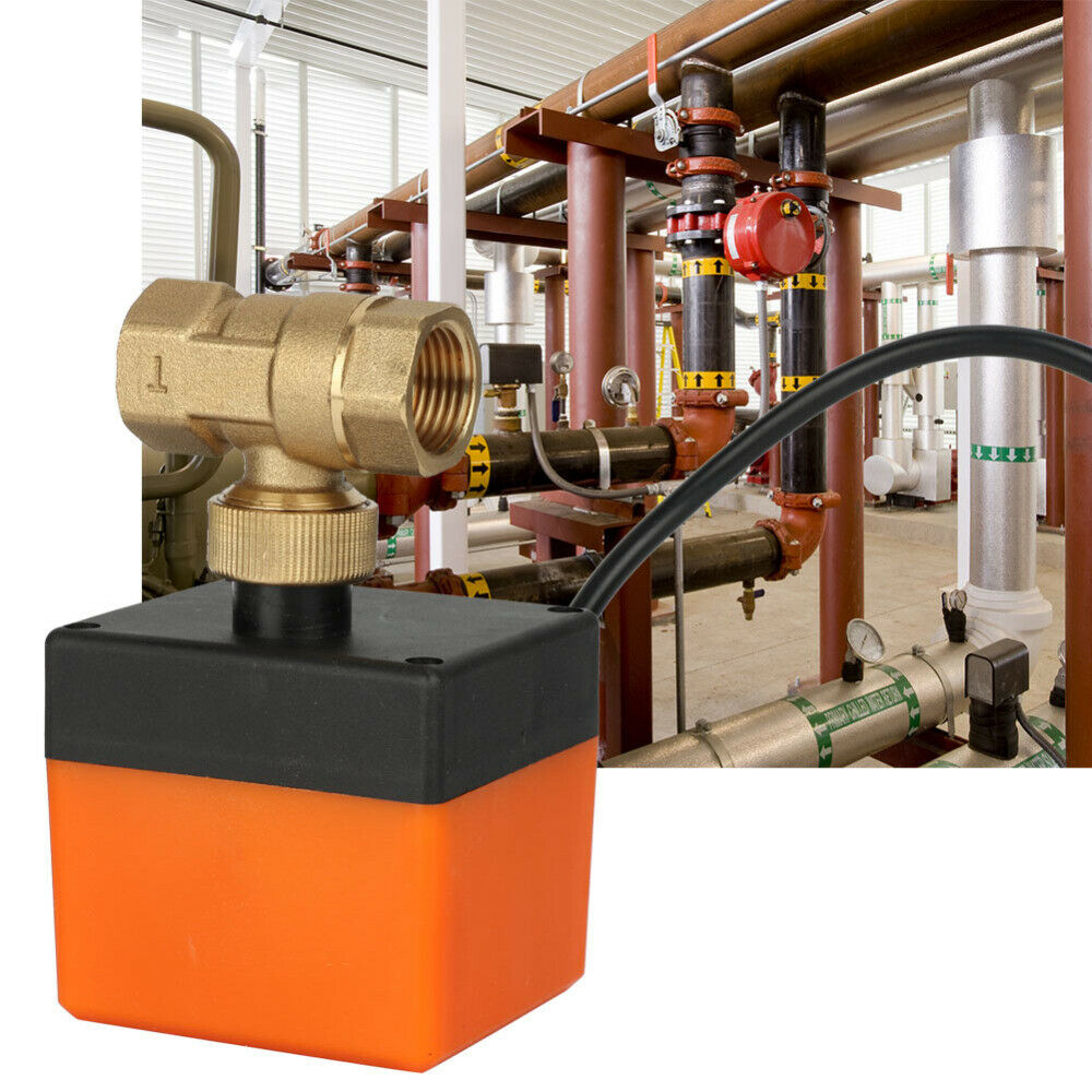 12V G1/2" DN15 Brass 2 Way Motorized Ball Electrical Valve for Flow Control