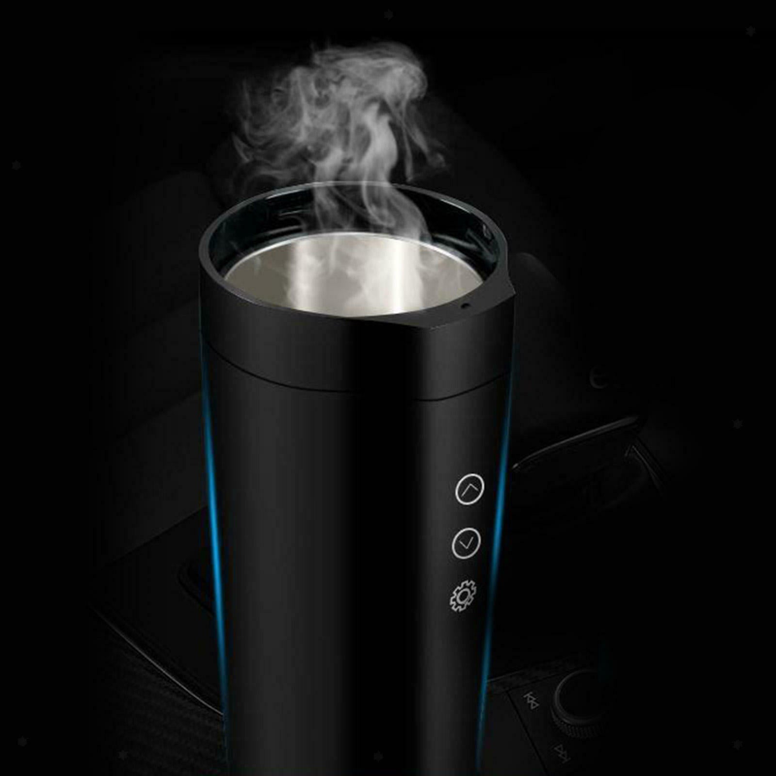 2X Auto Auto Smart Travel Electric Shelf Heater Heated Coffee Mug Cup And
