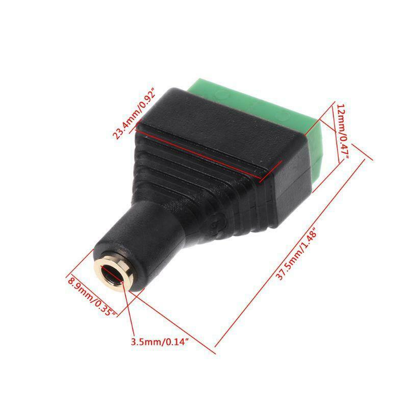3pcs 3.5mm 1/8" Stereo Plug TRRS Female To 4 Screw AV Terminal Block Connector