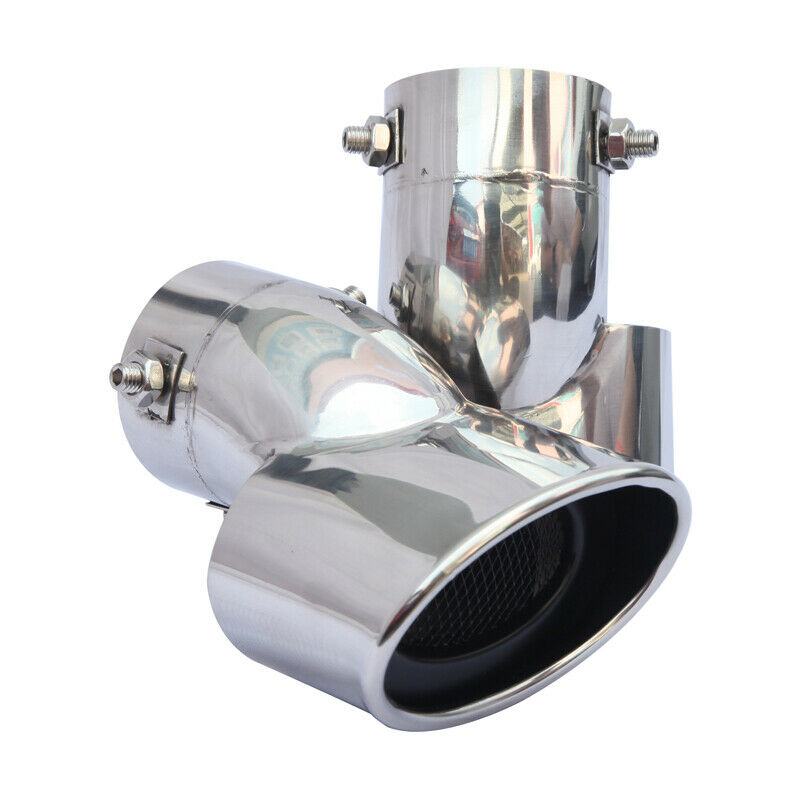 Universal Stainless Steel Car Exhaust Tail Muffler Tip Pipe Fit Pipes 2.5" inlet