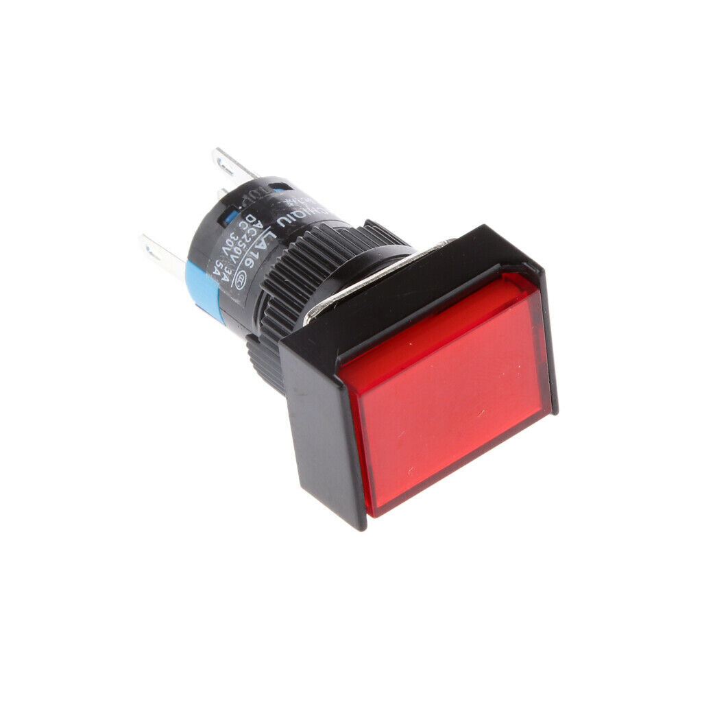 20pcs Push Button Self-Reset Switch, Square LED Light - Momentary Switches DC12V