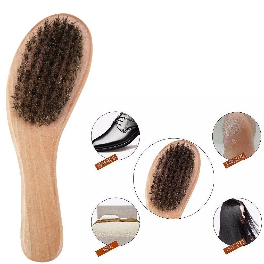 Handheld Men Beard Bristle Brush Hair Styling Barber Duster Cleansing Brush