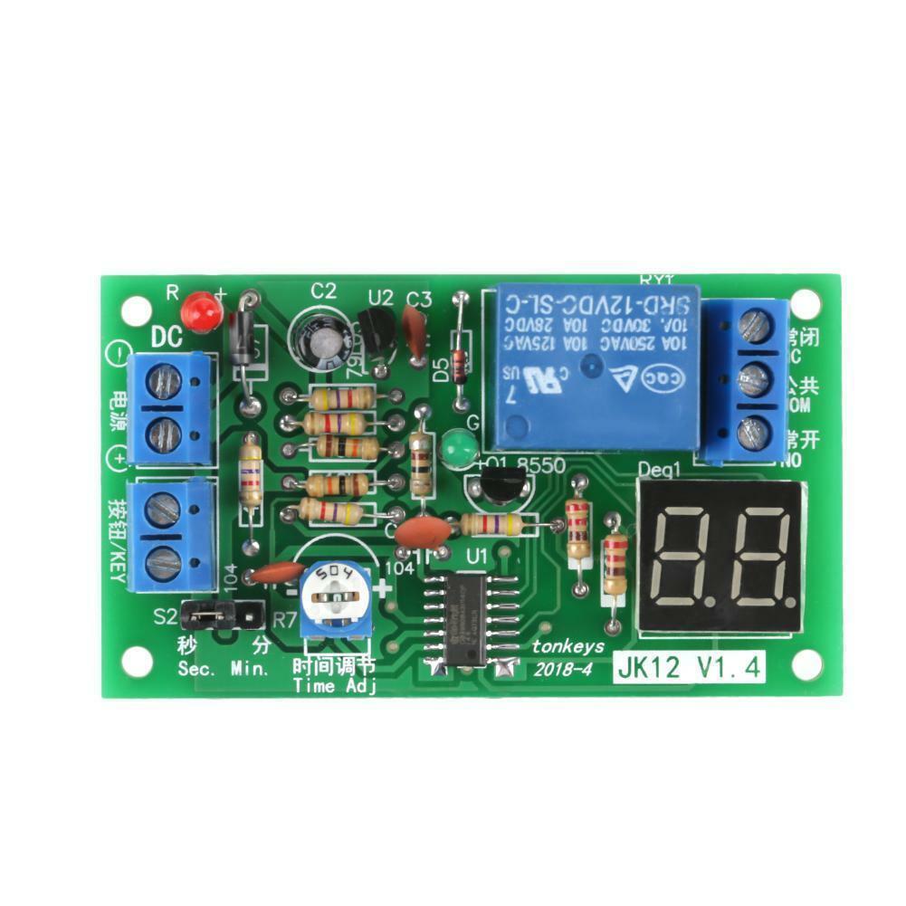 Dc 12V Affichage LED Rebours de Distribution Minuteur Retard Tours ArrÃªt Relais